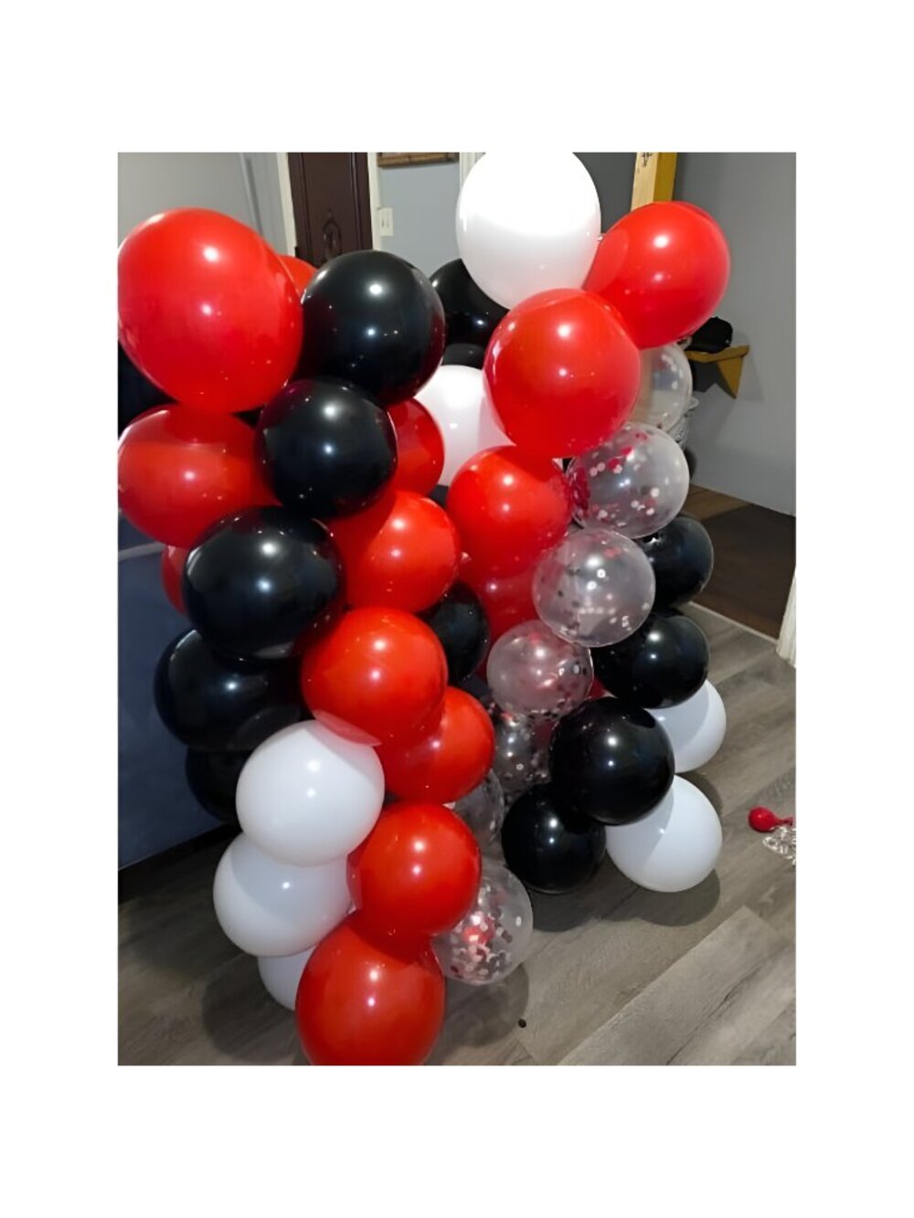 62Pcs Red and Black Balloons Kit - 12 Inches Red Black Party Decoration Balloons
